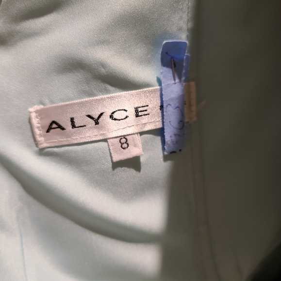 Alyce Paris High Low Cocktail Light Blue Dress. - Picture 9 of 11